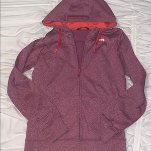 North face zip up sweatshirt